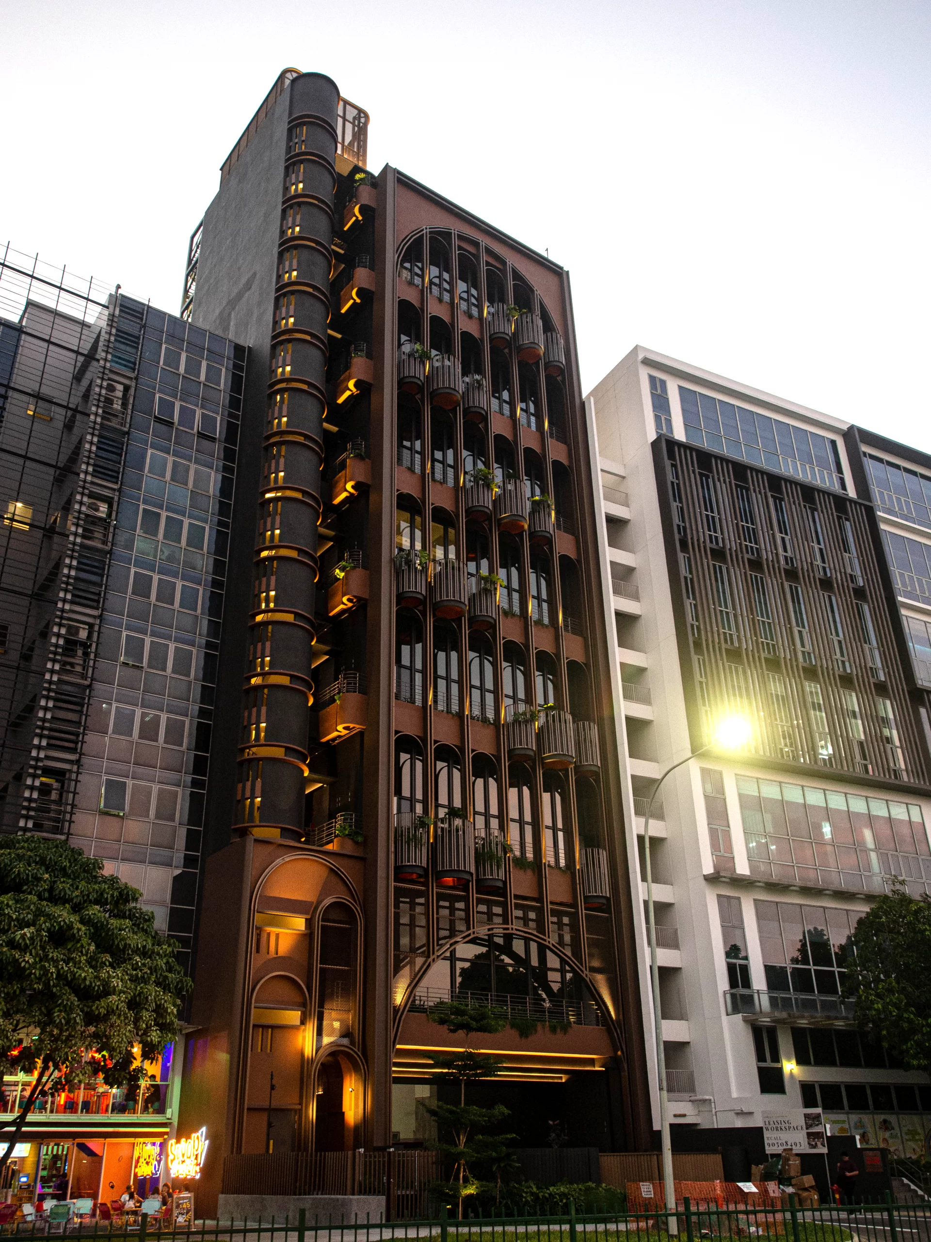 81AR Facade Evening